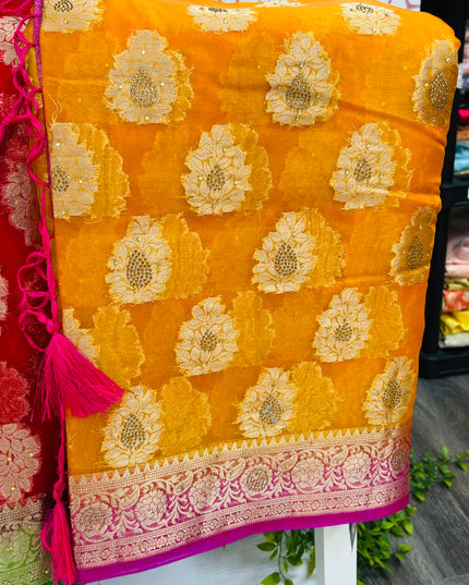 Tissue organza sarees - Kurti Connection USA