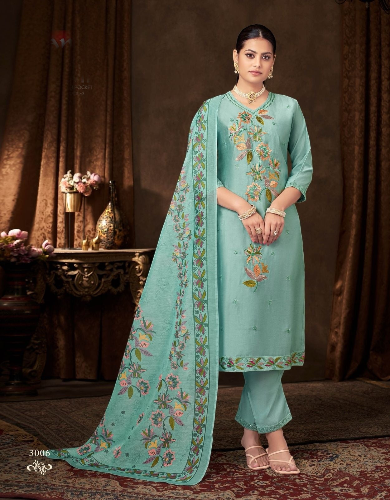 Modal silk Kurti set