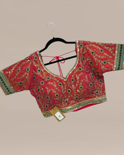 Kanjivaram silk blouse - Kurti Connection USA