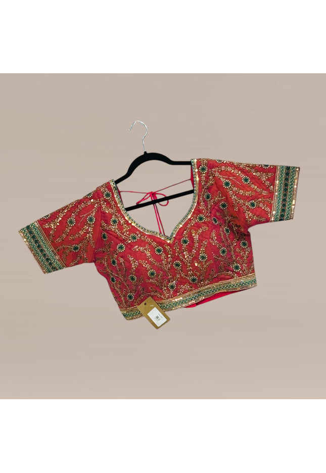 Kanjivaram silk blouse - Kurti Connection USA