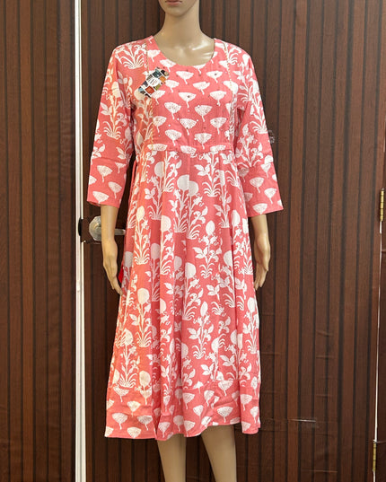 Soft cotton long kurti - Kurti Connection USA