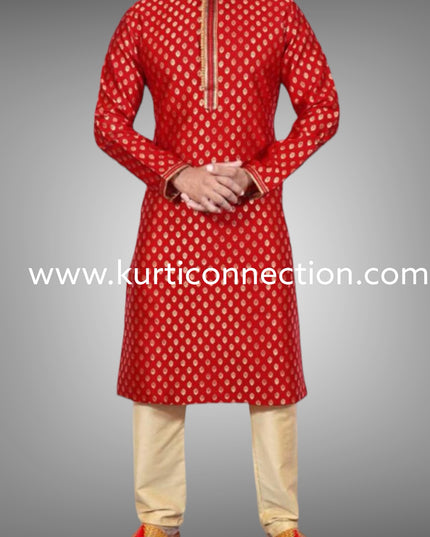 Silk Kurta pajama set - Kurti Connection USA
