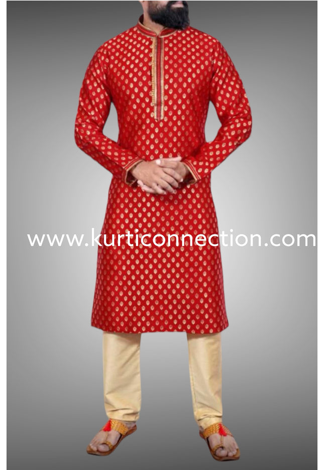 Silk Kurta pajama set - Kurti Connection USA