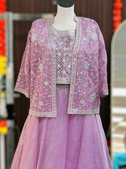 Tissue organza lehenga Choli set