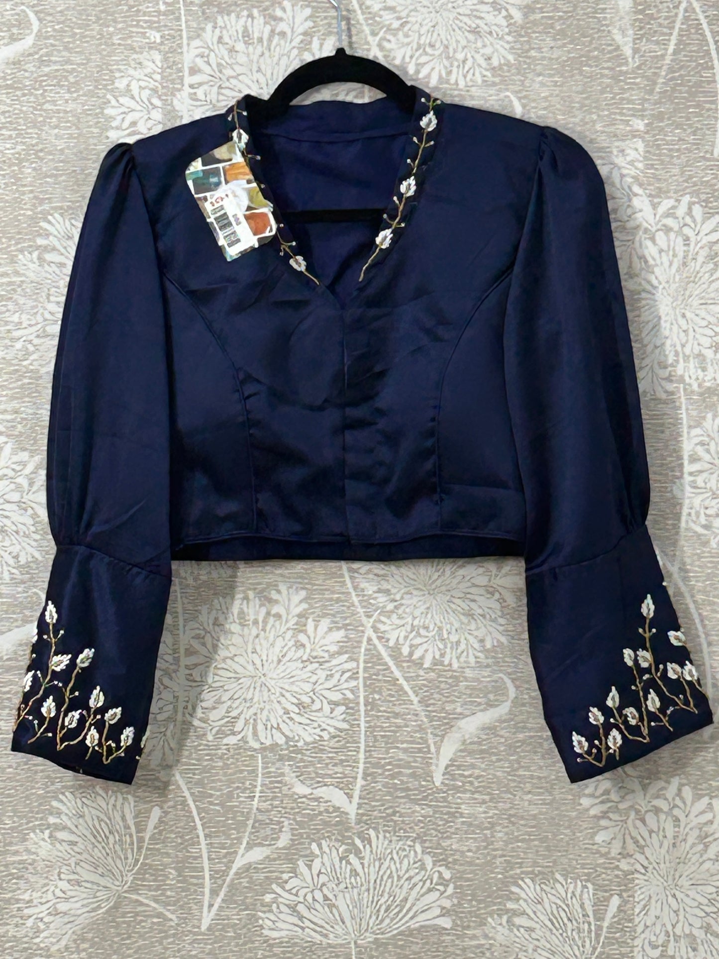 Silk blouse with long sleeves