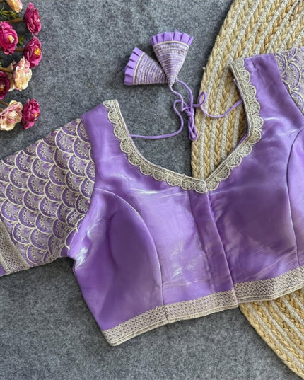 Satin silk blouses - Kurti Connection USA