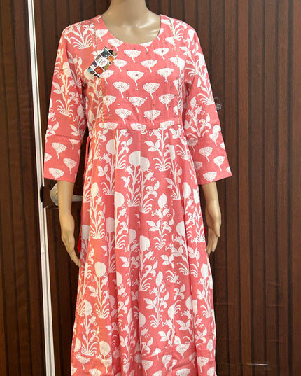 Soft cotton long kurti - Kurti Connection USA