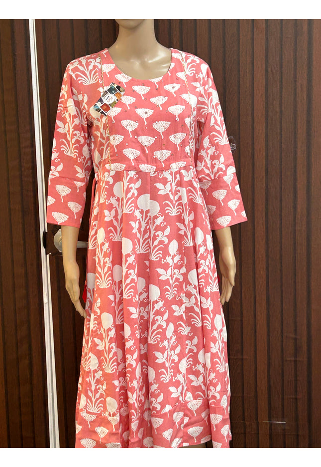 Soft cotton long kurti - Kurti Connection USA