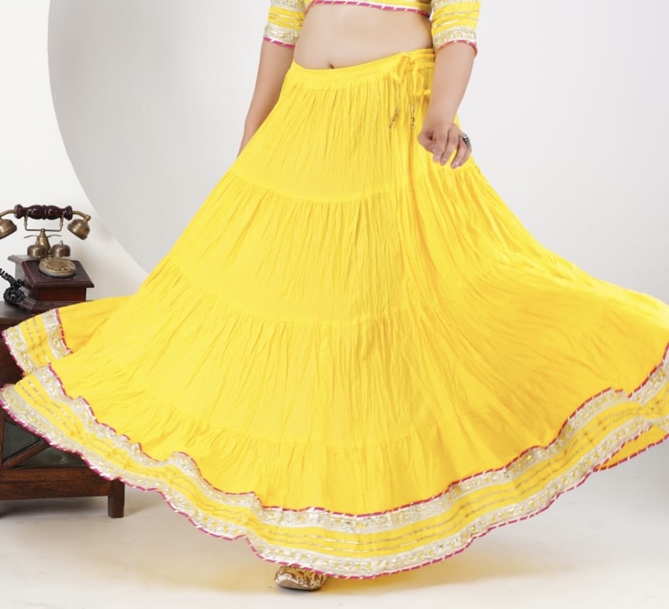 Cotton Lehenga Skirt - Casual Ethnic Wear by Kurti Connection USA