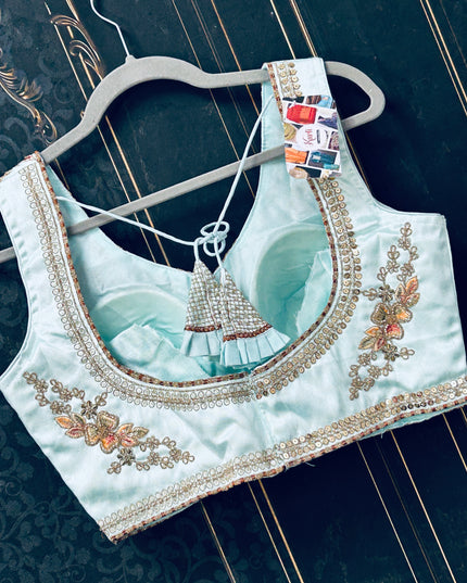 Heavy work blouse | designer party wear blouse - Kurti Connection USA