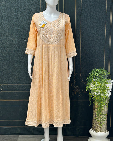 Cotton long kurti - Kurti Connection USA