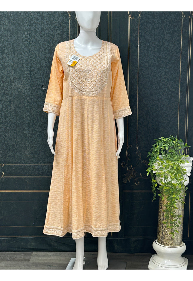 Cotton long kurti - Kurti Connection USA
