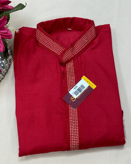 Red kurta set - Kurti Connection USA
