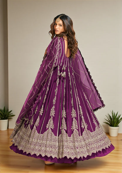 Wedding collection: Mirza: heavy party wear Anarkali dresses by Kurti Connection USA