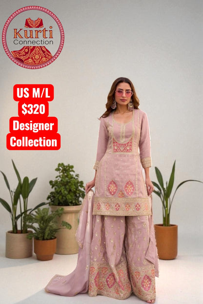 Gemini : Silk sharara sets by Kurti Connection USA
