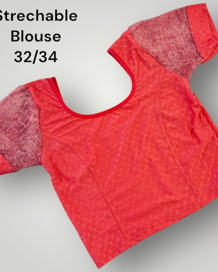 Pink Strechable blouse - Kurti Connection USA