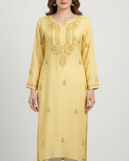 Rayon Chikankari kurti