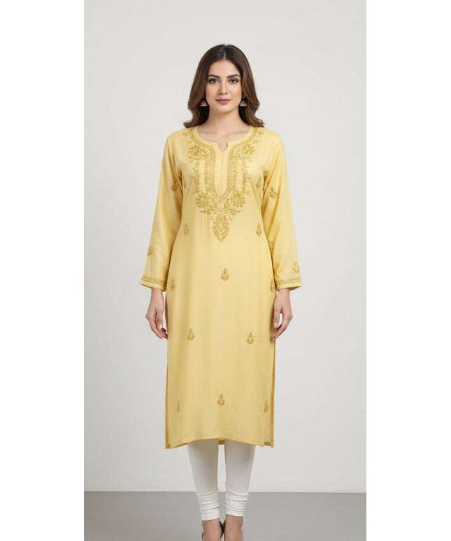 Rayon Chikankari kurti