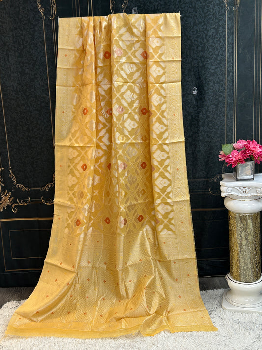 Linen cotton saree