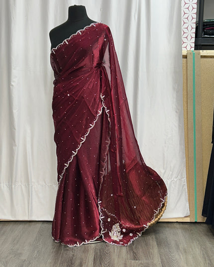 Tissue silk saree - Kurti Connection USA