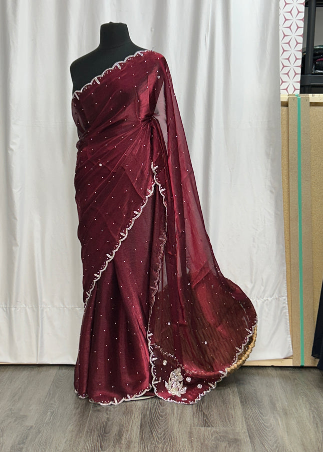 Tissue silk saree - Kurti Connection USA