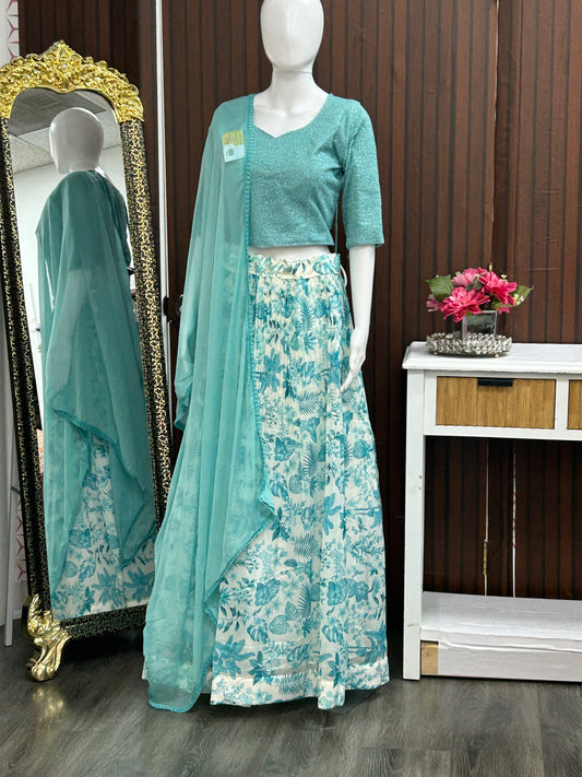 Chiffon chaniya choli set