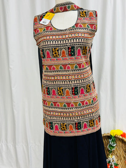 Heavy embroidery work sharara suit - Kurti Connection USA