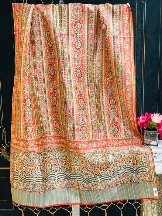 Chanderi silk dupatta | Kalamkari print