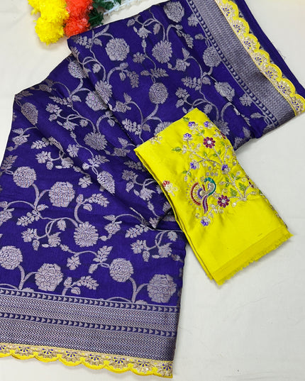 Party wear silk saree - Kurti Connection USA