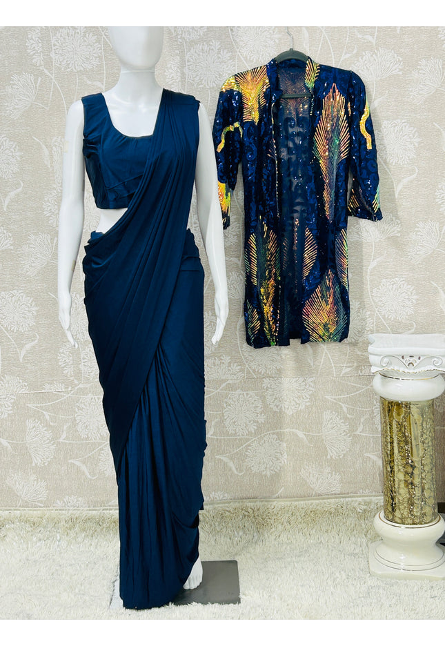 Readymade saree with jacket - Kurti Connection USA