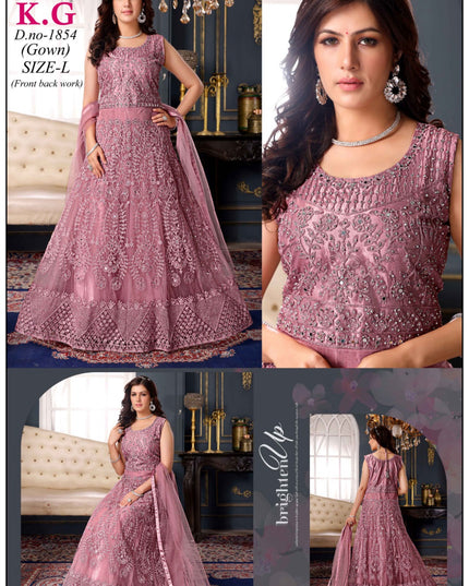 Party wear long gown - Kurti Connection USA
