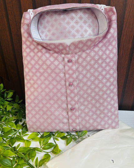 Silk cotton kurta set for men - Kurti Connection USA