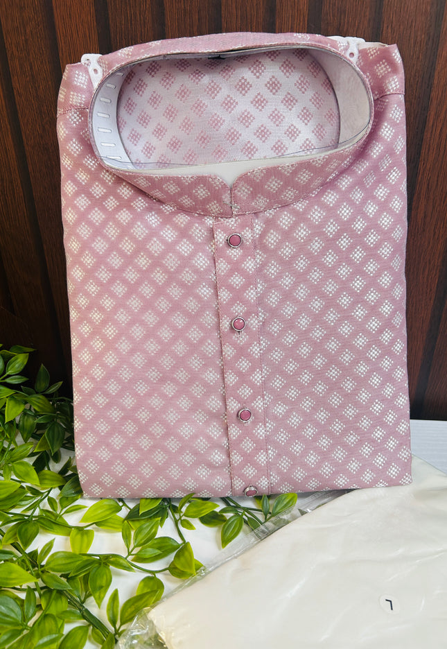Silk cotton kurta set for men - Kurti Connection USA