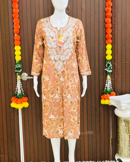 Cotton chikankari kurti : SALE - Kurti Connection USA