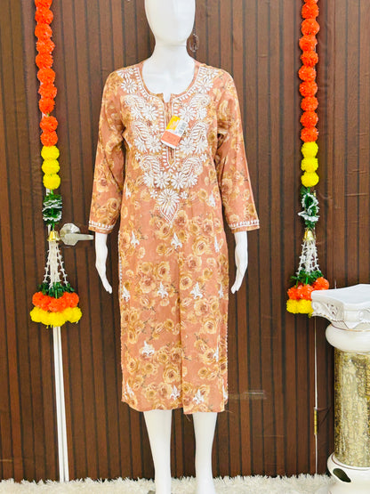 Cotton chikankari kurti : SALE