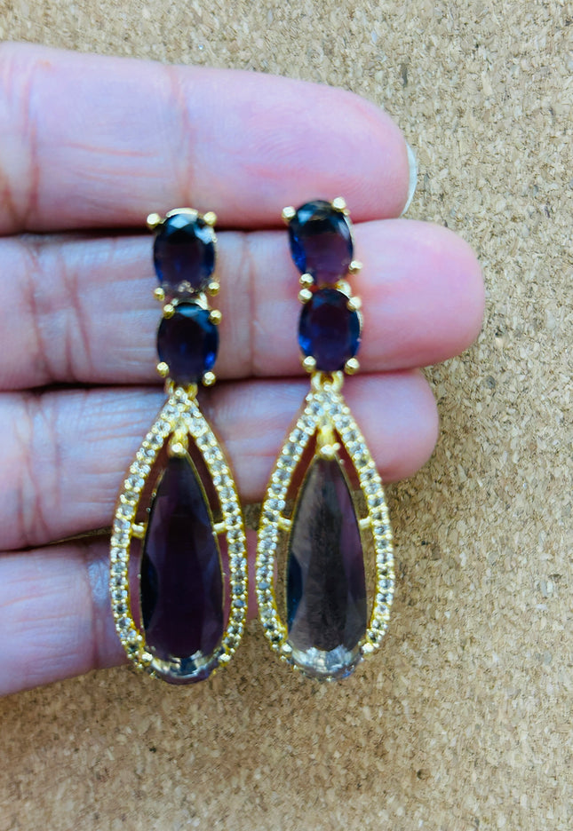 Purple AD EARRINGS