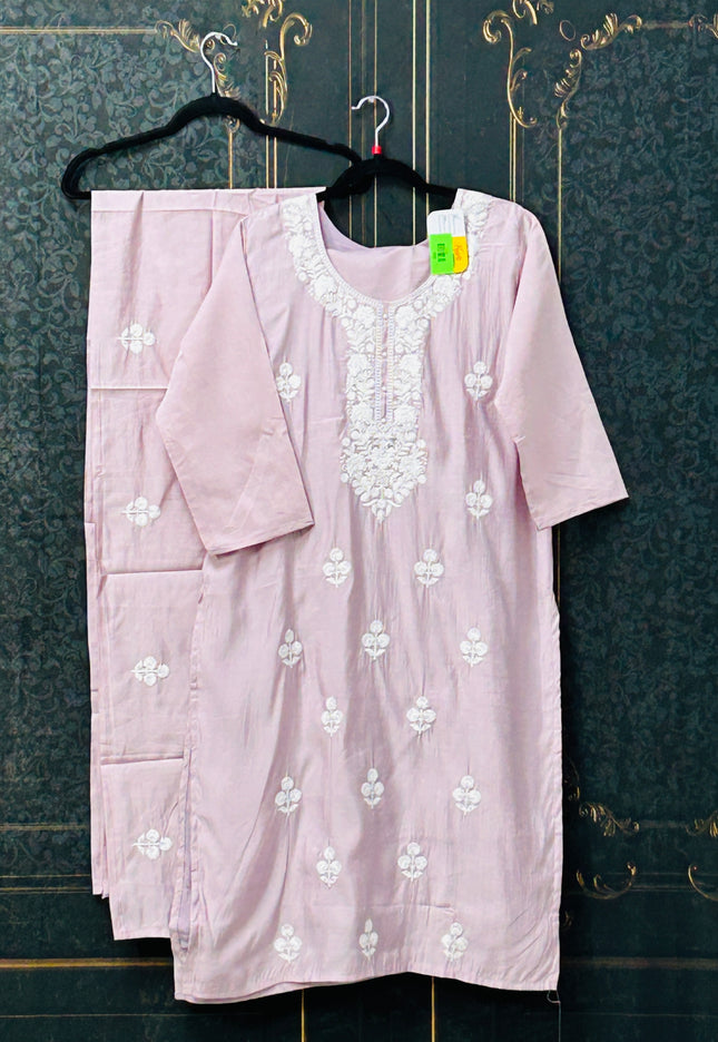 Lilac pink Kurti pant set / plus size Kurti set - Kurti Connection USA