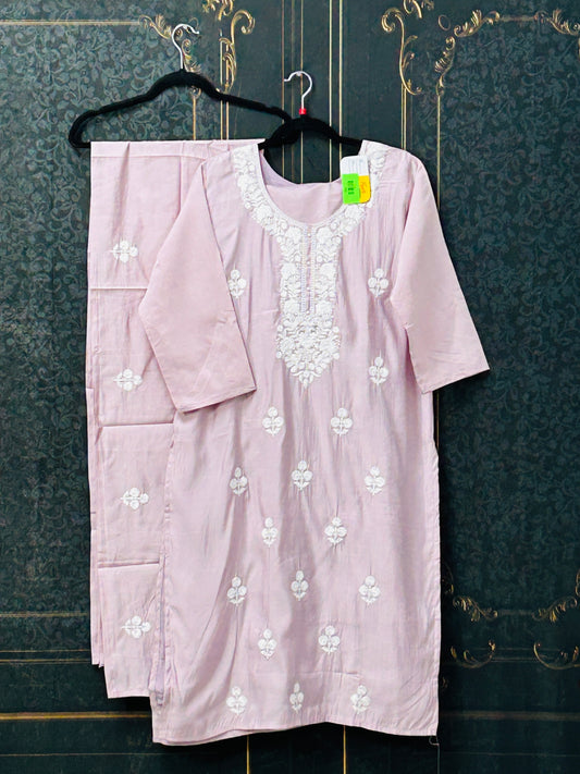 Lilac pink Kurti pant set / plus size Kurti set