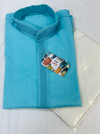 Light blue poly silk Kurta set