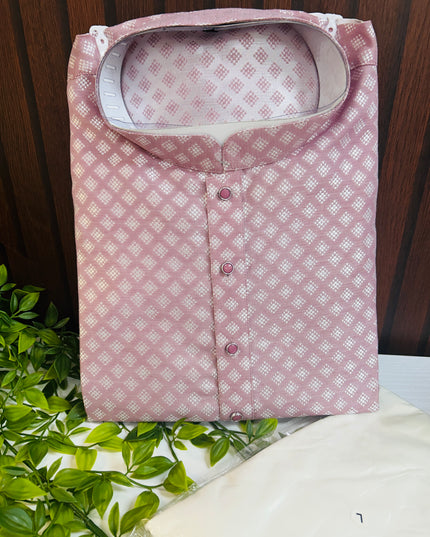 Silk cotton kurta set for men - Kurti Connection USA
