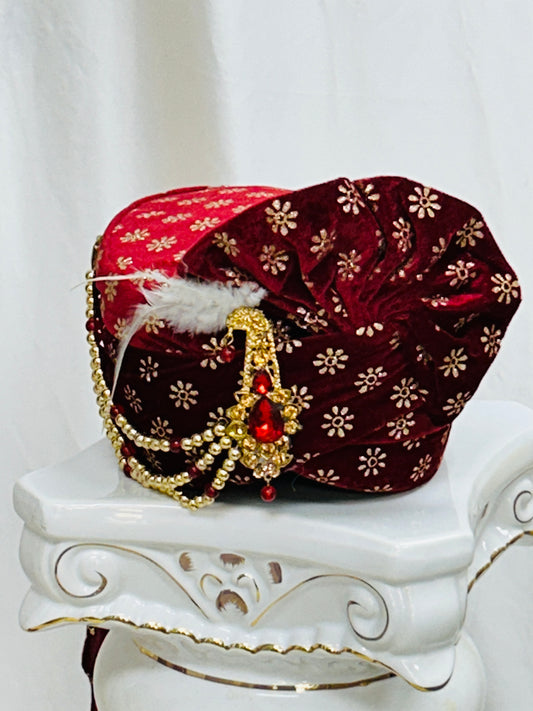 Velvet pagdi for men - Kurti Connection USA