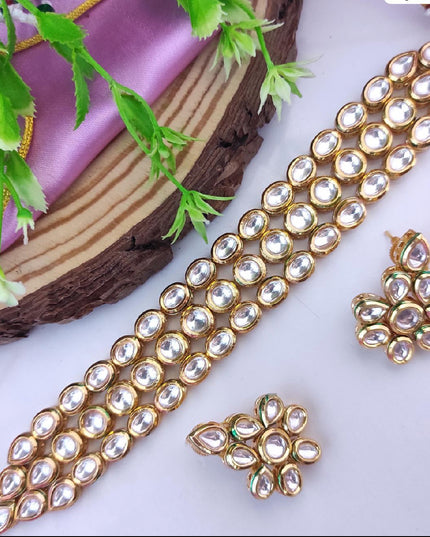 Kundan choker set - Kurti Connection USA