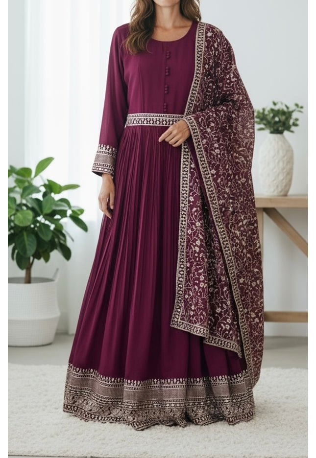 Georgette long party wear long gown