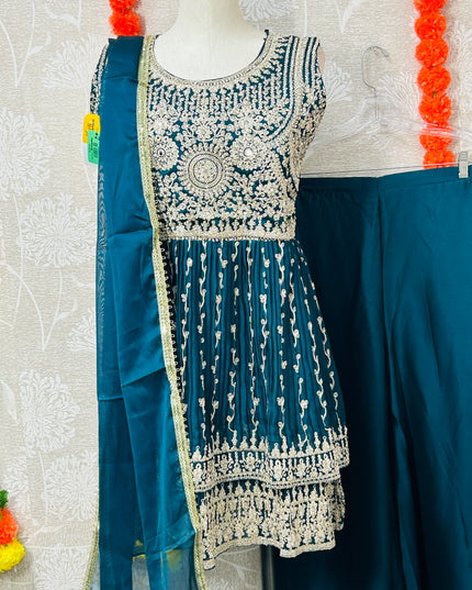 Heavy work Sharara set - Kurti Connection USA