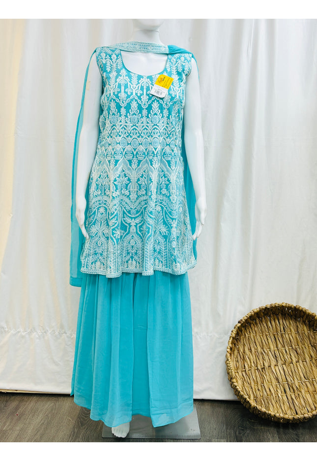 Georgette Sharara set - Kurti Connection USA