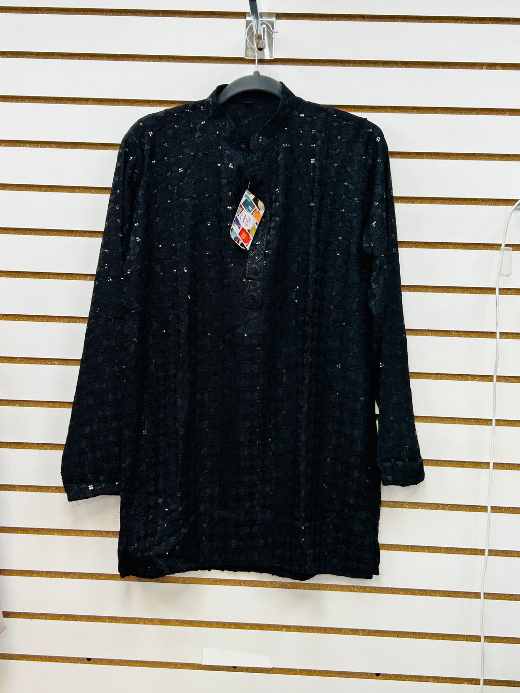Black sequin kurta | short kurta