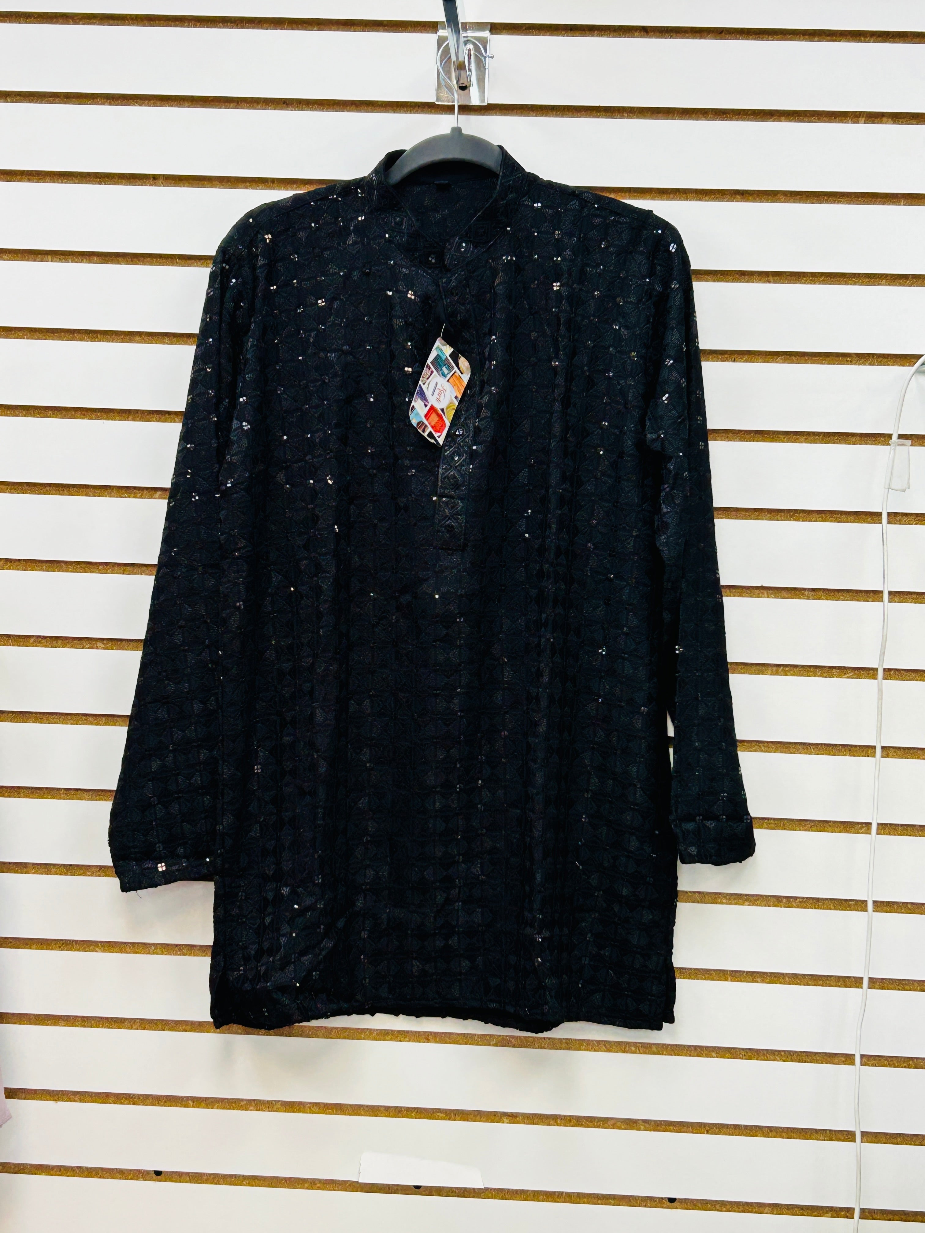 Black sequin kurta | short kurta