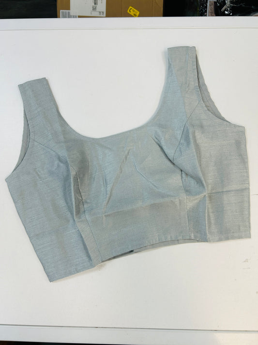 Light grey / silver grey blouse by Kurti Connection USA