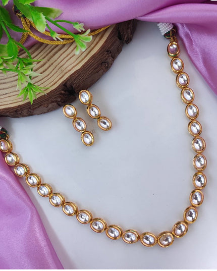 Kundan necklace : single ladi - Kurti Connection USA