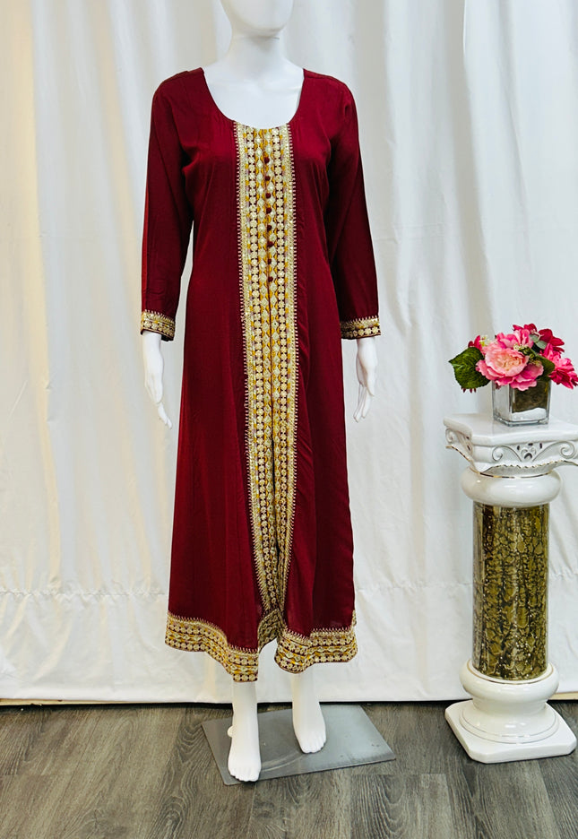 Rayon long kurti - Kurti Connection USA